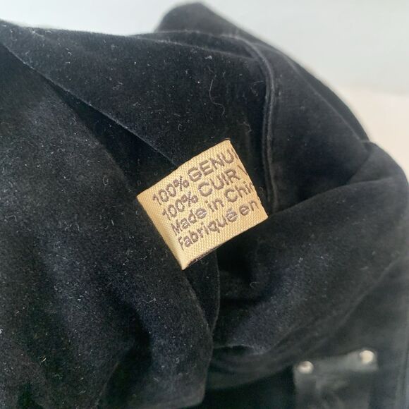 Patricia Nash Black Italian Leather Cazorla Backpack Handbag Stud Garment Flower - Picture 12 of 15